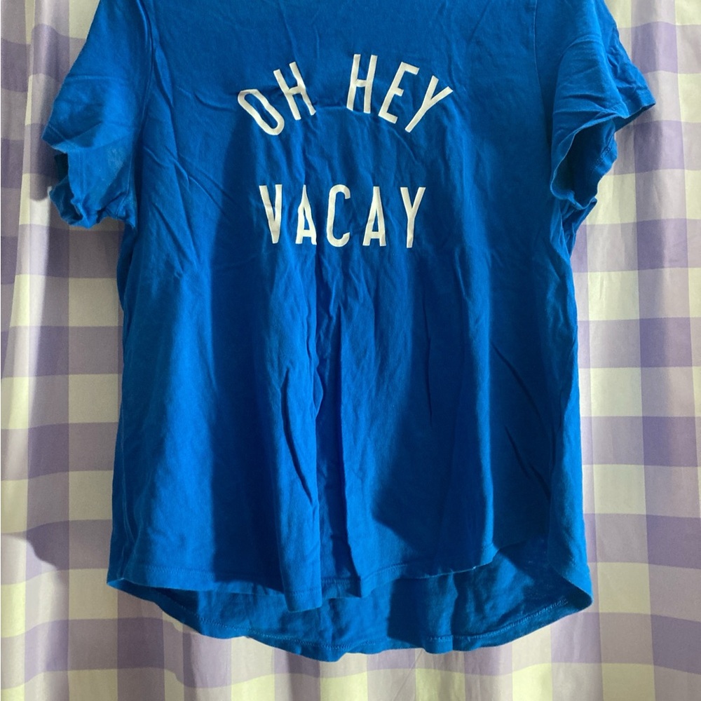 Blue Graphic Tee - Oh Hey Vacay
